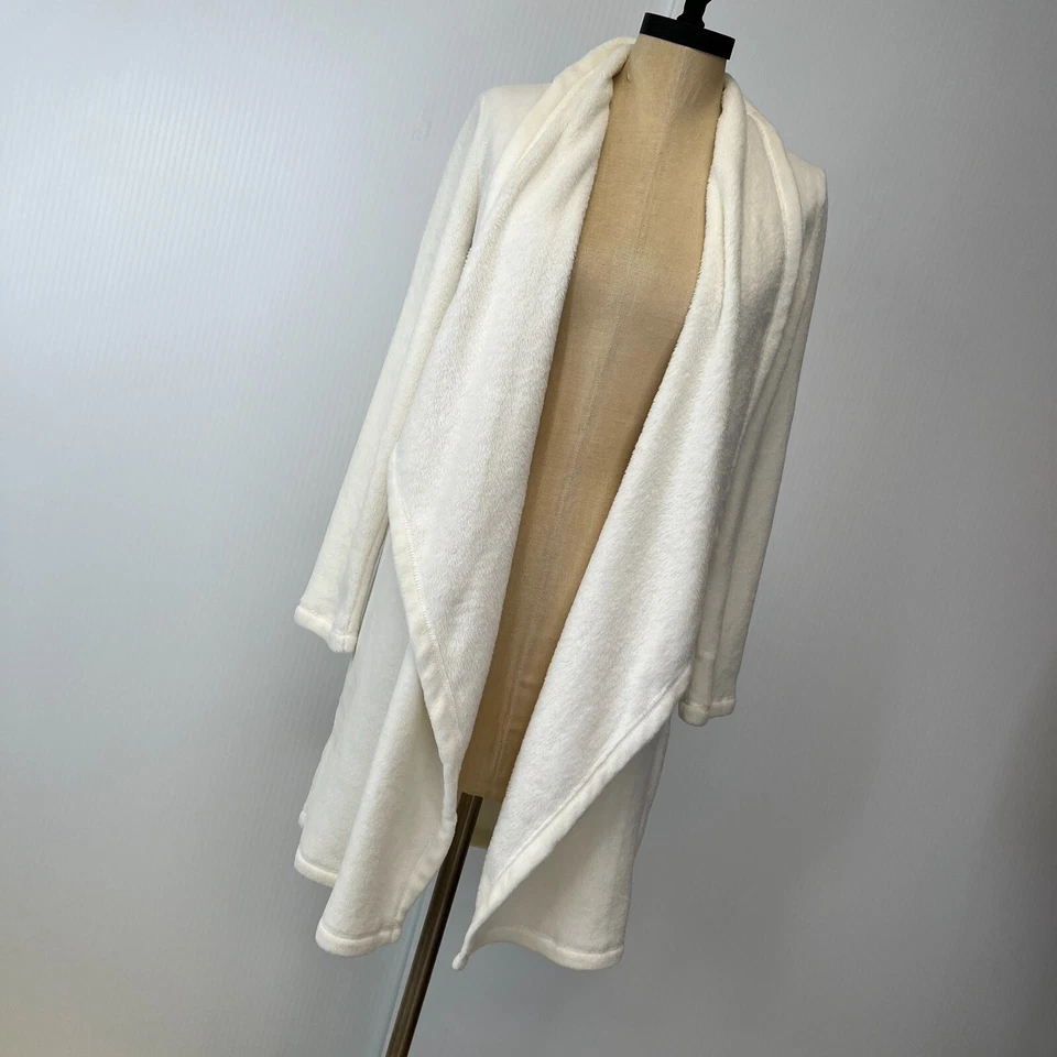 Nautica Robe Women Medium Ivory Long Sleeve Open Front Collar Lounge Core No - Image 2 of 4