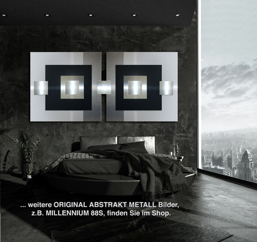 SWINGING WALL Abstrakt Leinwand BILD-SET Schwarz Weiss Deko Modern Wohn Wand XXL - Bild 4 von 9