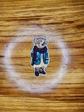 3" embroidered iron-on Girl Bear patch. No sewing needed  