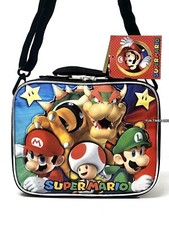 Super Mario Bros Lunch Bag Lunchbox Toad Luigi Bowser School Snack Tote Nintendo