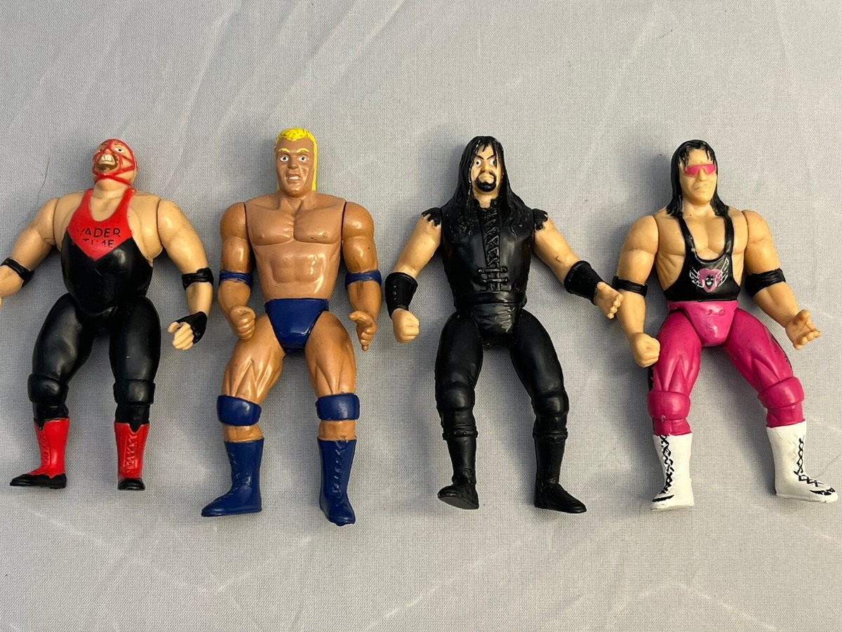 WWF Micro Aggression Figure Undertaker Bret Hart Sid Vader Figures