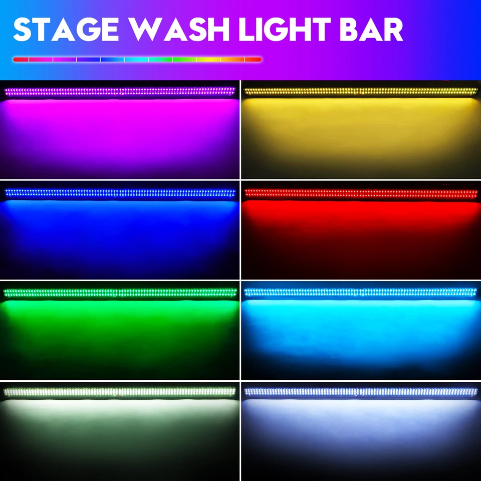RGB Wall Wash Light Bar 336 LED DMX Stage DJ Beam Lighting Disco Party Effect - Image 2 of 4