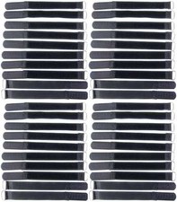 40 x Hook and Loop Cable Ties 16cm x 16mm Black Hook and Loop Cable Hook and Loop with Eyelet