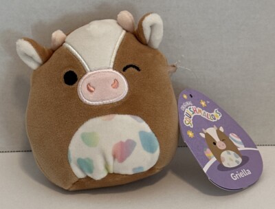 Squishmallows 4  GRIELLA Spring Farm Brown COW 2022 NWT RARE Easter Farm Plush