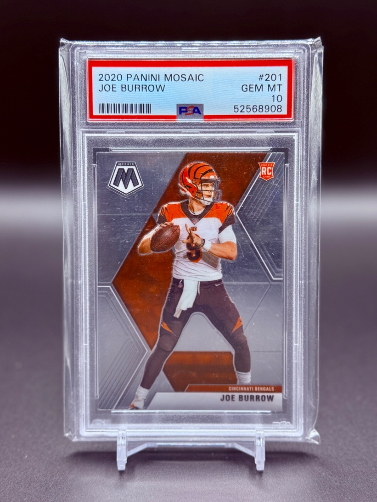 Joe Burrow 2020 Panini Mosaic #201 RC ROOKIE PSA 10 GEM MINT