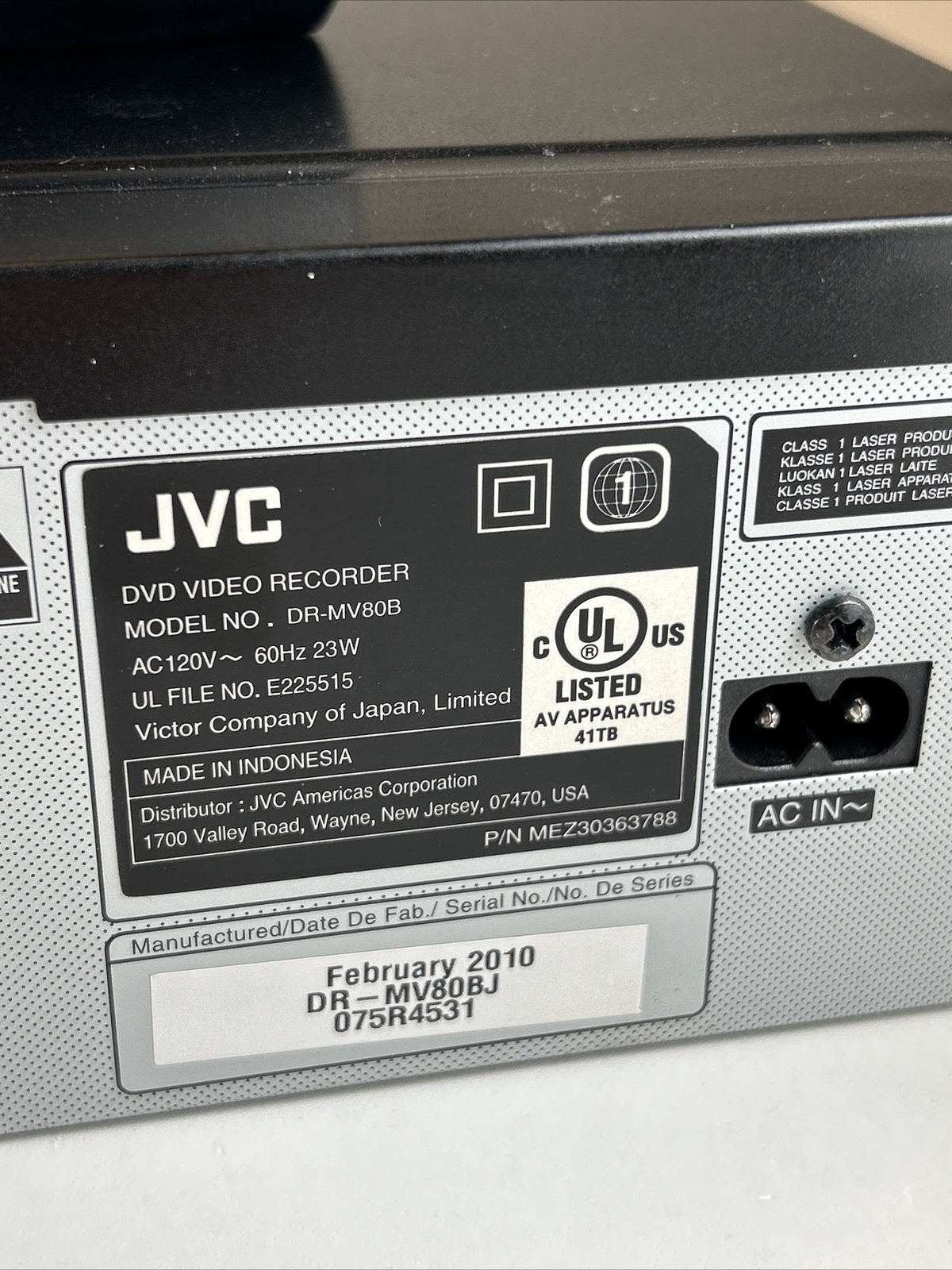 JVC DR-MV80B Combo DVD/VCR Video Recorder Player | WORKS GREAT | With Remote