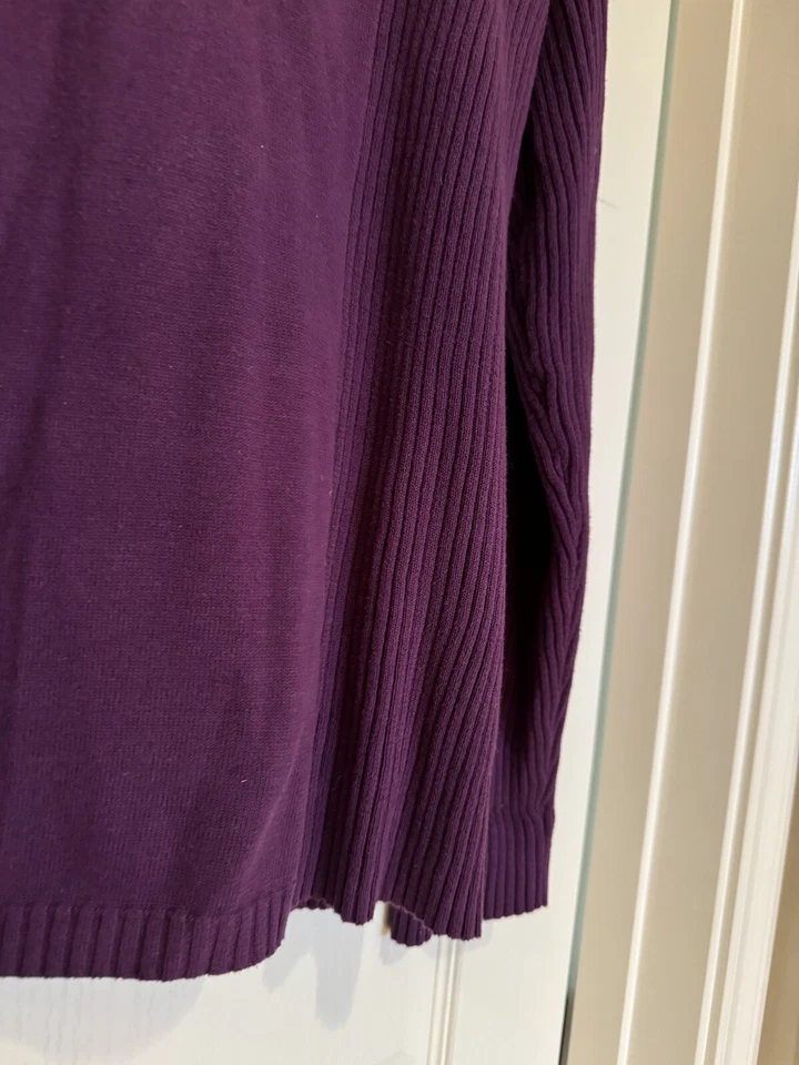 LEO & NICOLE свитер женщин XXL очень большой фиолетовый водолазка теплый - Изображение 2 из 4