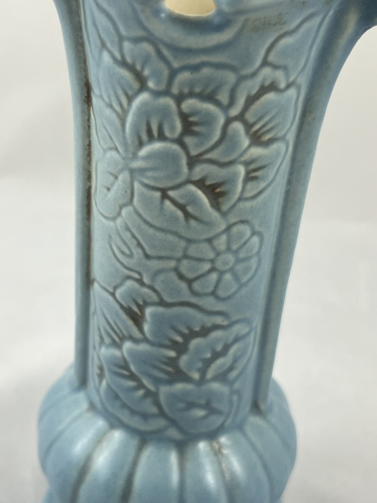 Vintage Red Wing pottery Vase Blue Magnolia 1190 eBay