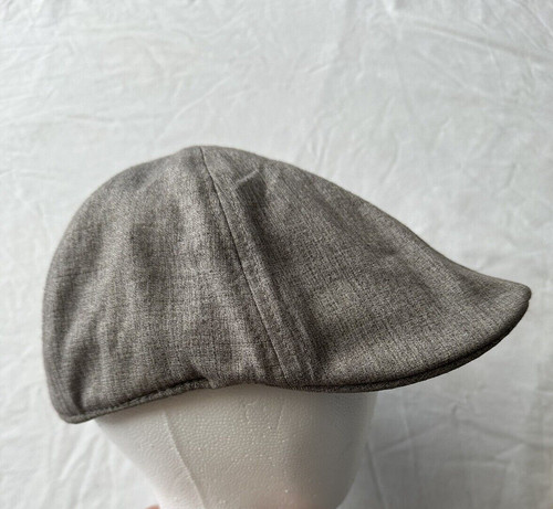 Wilson Leather, Grey Fabric Beret Duckbill Flat Newsboy Cap Hat Ages 14yrs+