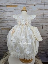 Free Shipping  Baptism Dress, Christening Gown, Baby Girl Ivory Dress
