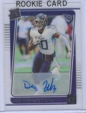 DEZ FITZPATRICK 2021 PANINI CLEARLY DONRUSS RATED ROOKIE AUTO RC #83