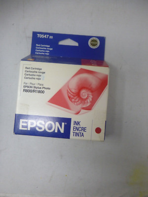 Genuine Epson Photo Stylus T054720 Red Ultra Chrome R800 R1800 NEW!