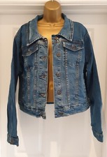 Mantaray Faded Mid Wash Western Denim Jacket Size 20 New With Tags