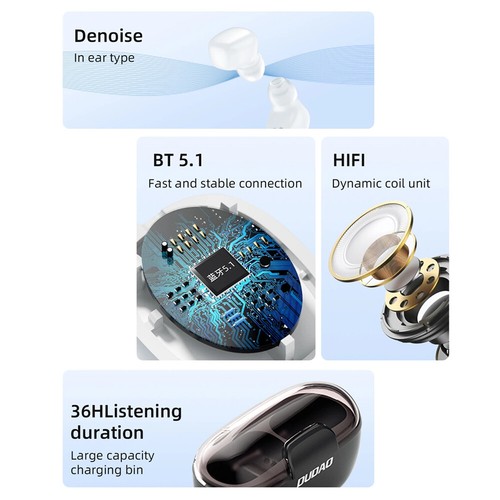 Bluetooth 5.1 Headset TWS Wireless Earphones Mini Earbuds Stereo Headphones Mic - Picture 3 of 10