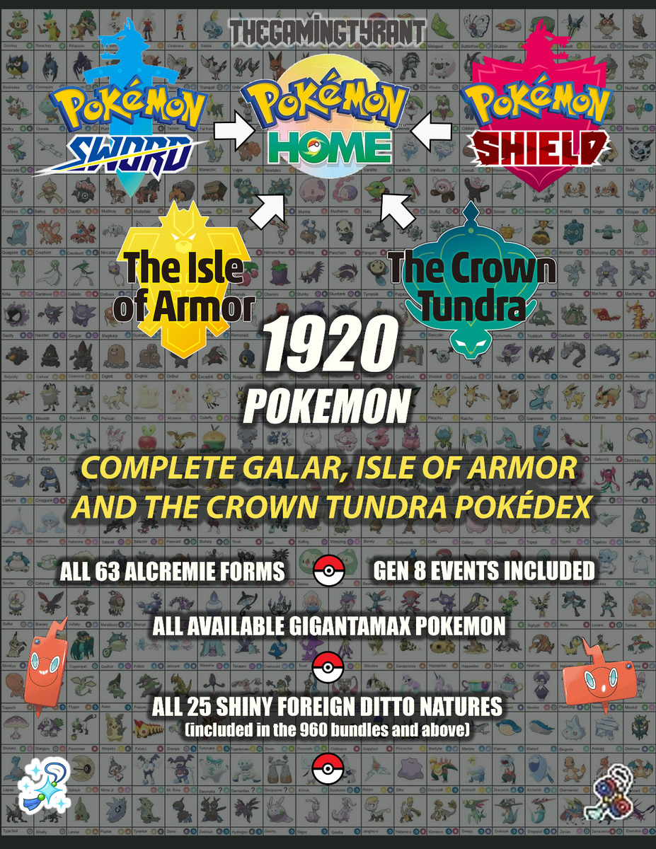 Pokemon Sword/Shield Isle of Armor Pokedex 100% Complete Save