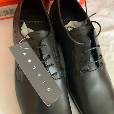 SISLEY Herrenschuh mit Schnürung Echtleder Gr.42 Schuhe Neu