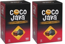 2 PACK Coco Java Natural Coconut Hookah Charcoal Shisha Coal 144 PCS /2 KG Cubes