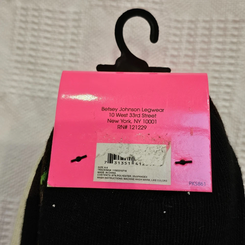 Paquete de 10 calcetines tobilleros Betsey Johnson de corte bajo con estampado de leopardo para mujer talla 5-10 Foto 4 de 4