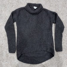 Helmut Lang Women's Small Gray Warm Alpaca Wool Chunky Yarn Pullover Sweater