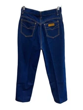 Gitano Vintage Women's Size 30S Dark Blue High Waist Jeans Cotton Blend Straight