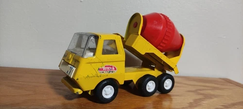 Vintage Tonka Concrete Mixer Cement Toy Truck Yellow/Red Steel