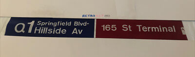 New York Queens 1977 Bus Depot Blind 53'' Q1 Springfield Blvd 165 St Terminal