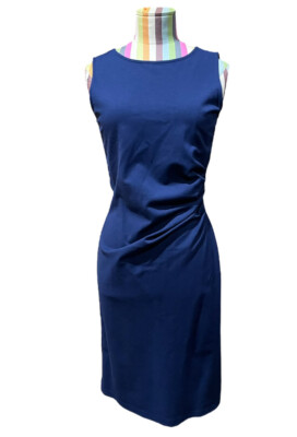 homecoming dresses short navy blue A Line Round Neck Short Navy Blue Prom Dress, Short Navy Blue Graduati –  morievent