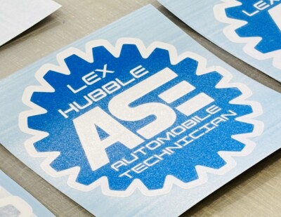Personalized Auto Service Technician Vinyl Decal FREE Ship, Lots Of Options!