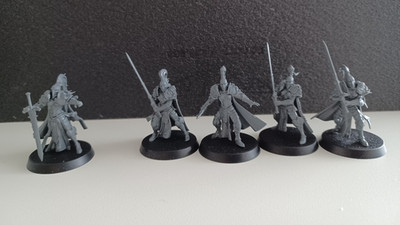 Warhammer 40k Custodes 4 Vigilators + Knight-Centura, assembled, unpainted