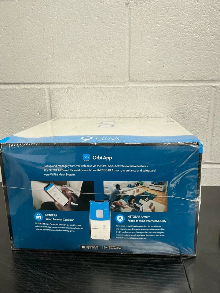 Netgear Orbi RBK763-100NAR AX5400 Mesh 1 Router + 2 Satellites - Image 2 of 4