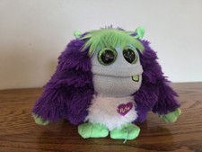 TY Monstaz 2010's Retired "Frankie" Purple Monster Plush Toy Stuffed Animal 5"