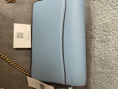 COACH Mila Leather Crossbody Purse w Signature Zip Pouch #CAO01