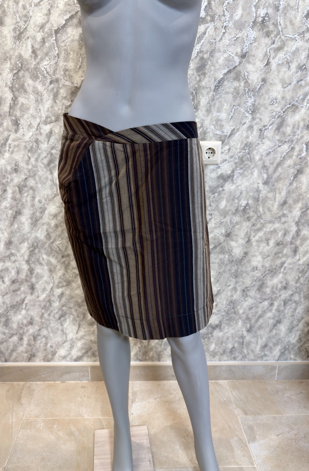 Very Rare! Vivienne Westwood Asymmetric Striped Skirt Red Label Size 44