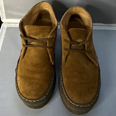 Vera Pelle Astroflex   Suede  Chukka Ankle Boots Lace Up EU 36 US 5.5-6 W Italy 