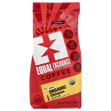 Organic Coffee, Ethiopian, Ground, Full City Roast, 12 oz 340 g 