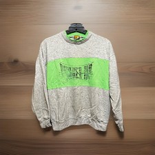 Runner Up Color Block Crewneck Sweatshirt Distressed Made In USA Vintage 1980s