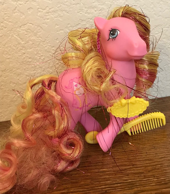 Vintage MY LITTLE PONY RAPUNZEL G1, Rare, Mail Order - Refurbished w/Comb + Clip