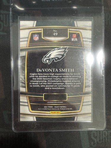 2021 Panini Select - Concourse Devonta Smith #49 (RC) Base - Picture 2 of 2