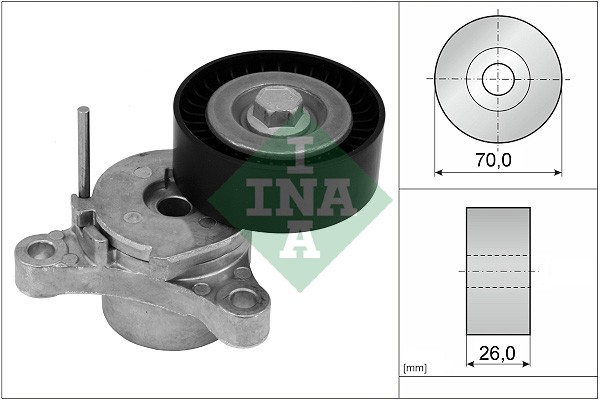 1X INA 534 0666 10 Riemenspanner Keilrippenriemen FüR Opel Vauxhall-image