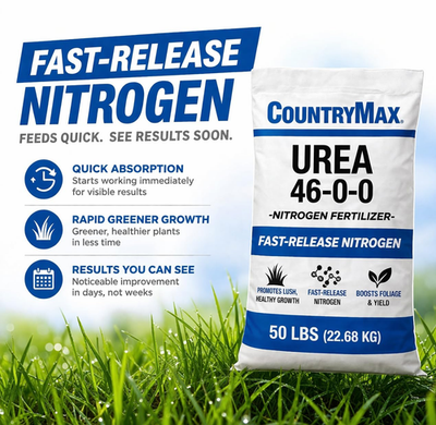 Urea Fertilizer 46-0-0, 10LB Bag – High Nitrogen Lawn Fertilizer