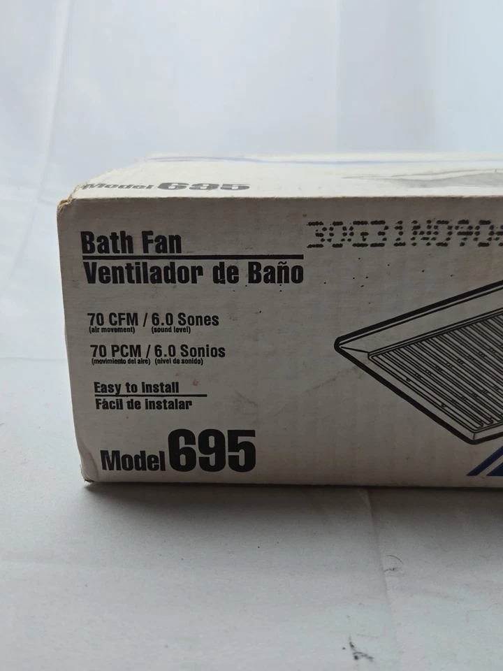 Ventilador de banheiro NuTone Basic 695 70CFM 6.0 nível de som - Novo em folha - Imagem 2 de 4