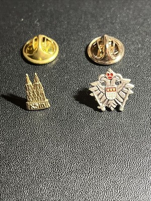 Koln Cologne Germany Cathedral & Crest Small Souvenir Lapel Pins
