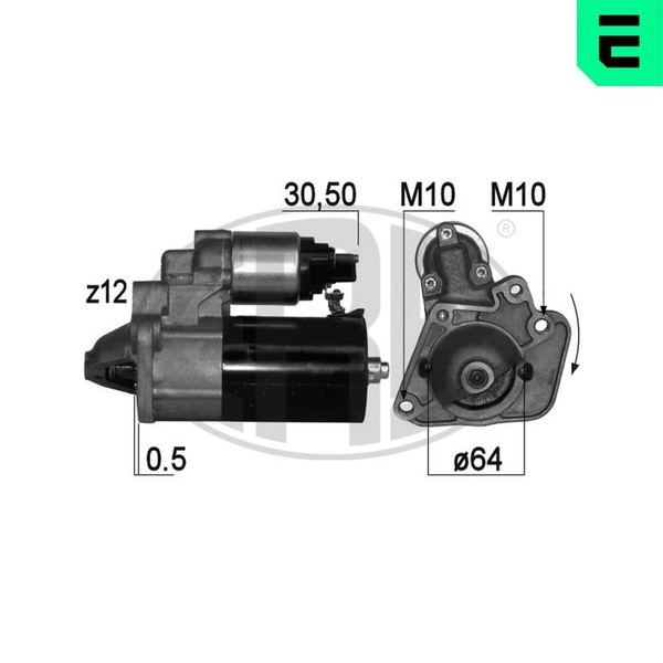 ERA Anlasser Starter 220816A 12V FüR Mercedes Citan GroßRaumlimousine W415 Mixto-image