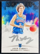 2022-23 PANINI ORIGINS BASKETBALL JOSH GIDDEY RC Rookie Silver Auto On Card