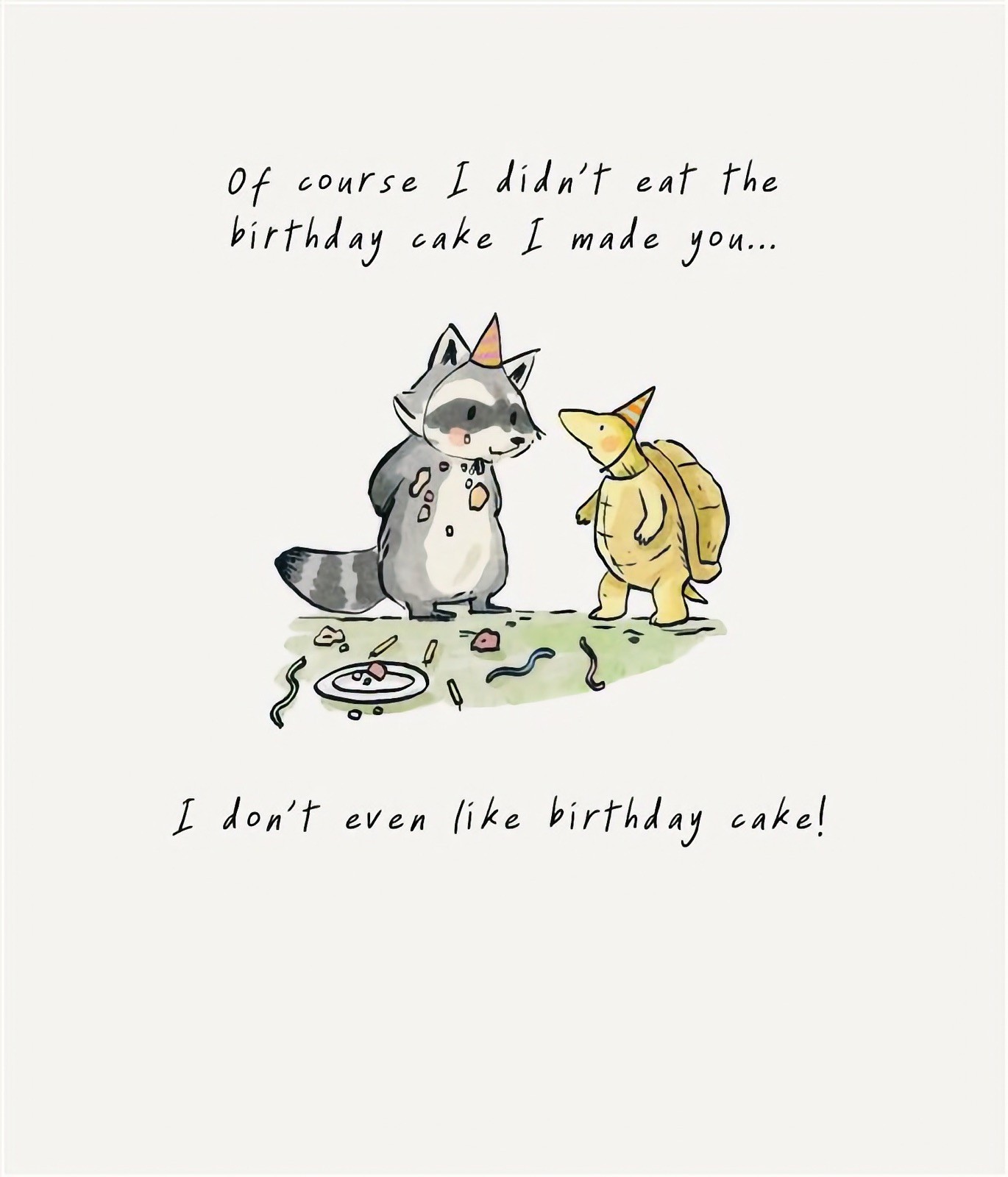 Funny Birthday Card I Don't Even Like Birthday Cake Humour Joke Male Female