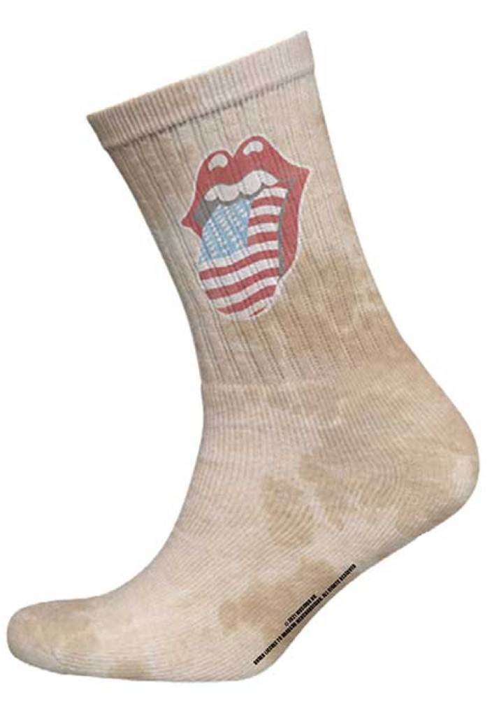 Rolling Stones US Tongue Tie-Dye Socks One Size UK 7-11 OFFICIAL