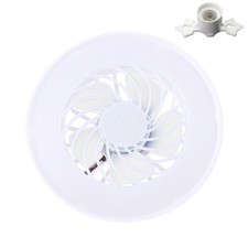 Ventilador de Techo con Luz LED 5 Hojas Lámpara Moderna E27 con Base de Enchufe de Luz E27