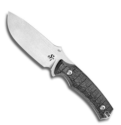 AUS-8 Fixed Blade Knife 3.9  Full Tang Micarta Handle Kydex Sheath