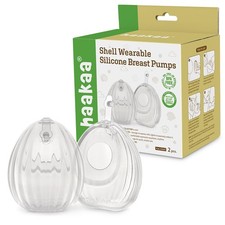 Shell Wearable Hands-Free Manual Breast Pump/Milk Collector   -Silicone   Com...