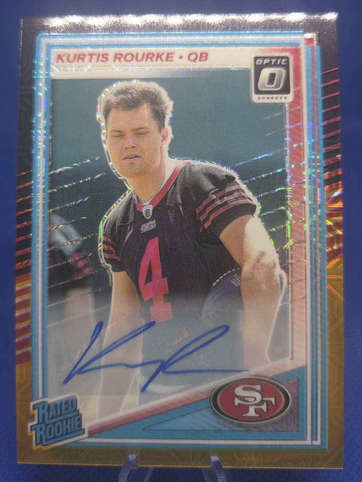 Kurtis Rourke Panini Donruss Optic #243 Autograph Black Gold